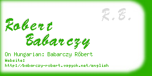 robert babarczy business card